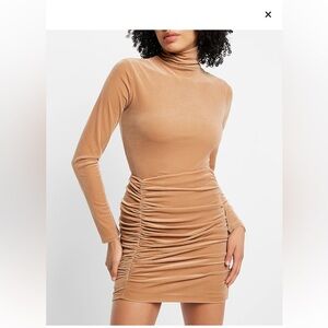 NWT Express  Super High Waisted Velvet Body Contour Ruched Side Mini size XL